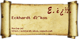 Eckhardt Ákos névjegykártya